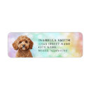 Search for poodles return address labels Dog
