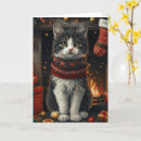 Search for tuxedo cat christmas cards Pet