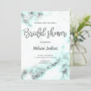 Search for teal silver bridal shower invitations Sparkle