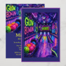 Search for kids glow party invitations Cosmic bowling