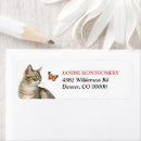 Search for funny animal return address labels Feline