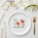Search for bridal shower plates Red