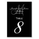 Search for monograms table cards Black and white