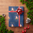 Search for vintage santa claus wrapping paper Blue