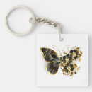 Search for butterfly square key rings Gold