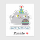 Search for grey and white cat stickers Cartoon