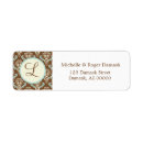Search for blue damask return address labels Fancy
