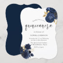Search for navy blue gold quinceanera invitations 15th birthday