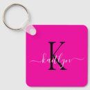 Search for hot pink key rings Monogrammed