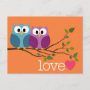 Search for owls save the dates Whimsical