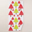 Search for christmas tree bath towels Red