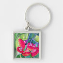 Search for red flower key rings Watercolor