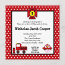 Search for fireman square invitations Cute
