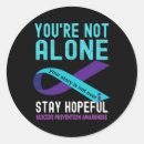 Search for suicide prevention ribbon stickers Purple