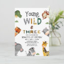 Search for jungle animals birthday invitations Modern