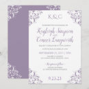 Search for lavender lace wedding invitations Elegant