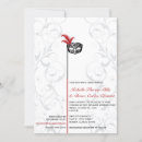 Search for masquerade wedding invitations Black