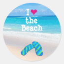 Search for hearts in sand stickers Tropical