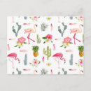 Search for flamingo flower postcards Watercolor