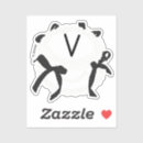 Search for letter v monogram stickers Black