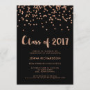 Search for faux rose gold confetti invitations Glam