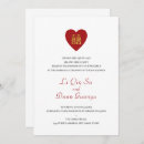 Search for double heart invitations Red