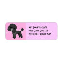 Search for miniature poodle return address labels Cartoon