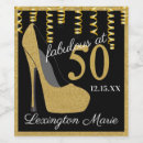 Search for high heel wine labels 50th birthday party