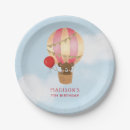 Search for hot air balloon plates Birthday party