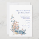 Search for coral reef wedding invitations Seashell