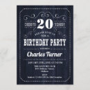 Search for man 20th birthday invitations For him