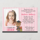 Search for kindergarten photo graduation invitations Girl