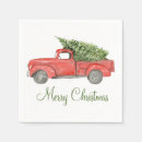 Search for red truck christmas napkins Farm