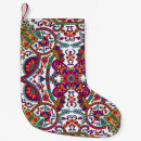 Search for folk art christmas stockings Floral