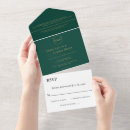 Search for elegant emerald green and gold wedding invitations Minimalist