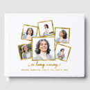 Search for funeral guest books Gold foil