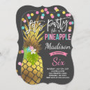 Search for palm leaves birthday invitations Pineapple