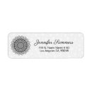 Search for black and white damask return address labels Vintage