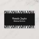 Search for zebra print business cards Makeup artist