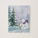 Search for winter scene puzzles Trees
