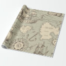 Search for vintage map wrapping paper Pirate