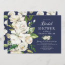 Search for navy and white bridal shower invitations Roses