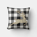 Search for black and white deer cushions Rustic