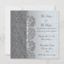 Search for silver damask wedding invitations Black