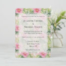 Search for tropical flowers wedding invitations Green