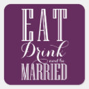Search for eat drink be married wedding stickers Typography