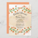 Search for peach bridal shower invitations Unique
