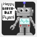 Search for happy robot stickers For kids
