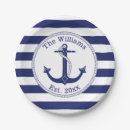 Search for blue and white striped plates Sailing