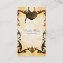 Search for lock business cards Heart